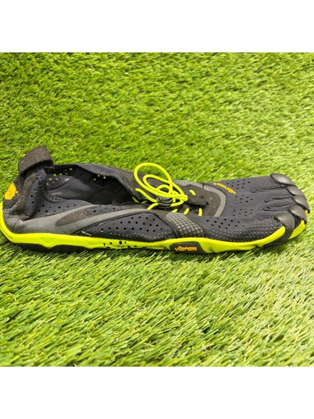 Vibram FiveFingers V-Run Mens Size 12 Black Minimalist Running Barefoot Shoes